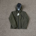 mertra -  Monogram Shell Jacket (Brown) - Water Reactive Monogram Pattern Effect