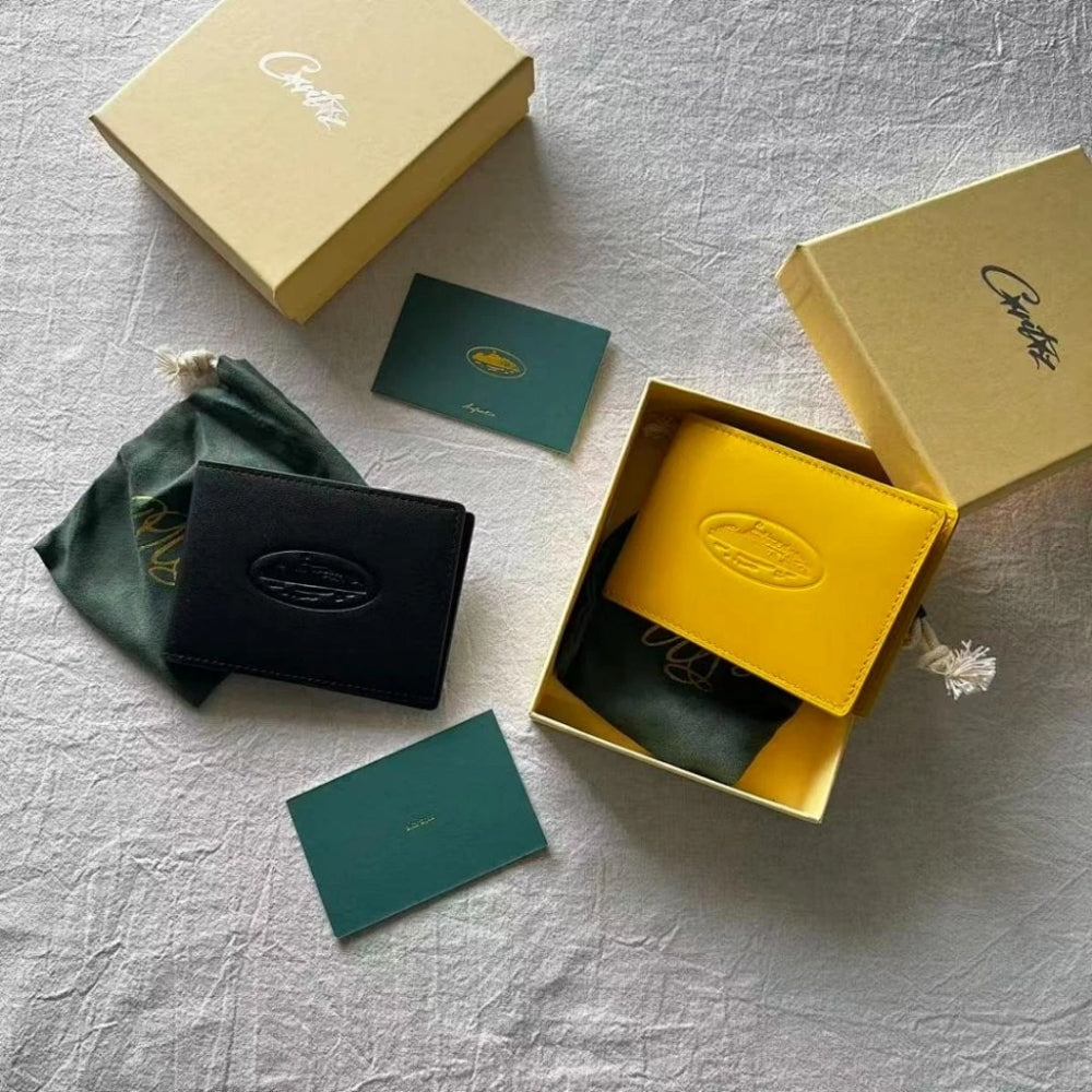 ISLAND LEATHER CARD HOLDER [BLACK/YELLOW/GREEN/RED] - Corteiz