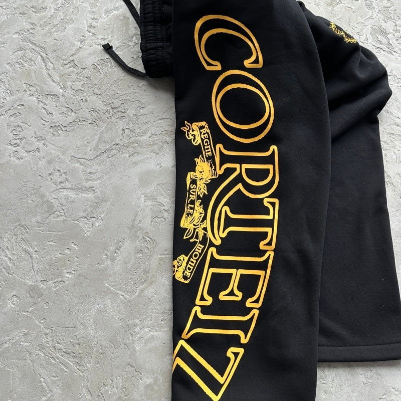 Superior Royale Zip Hoodie/Pants [BLACK YELLOW/HONEY BLACKS] - Corteiz
