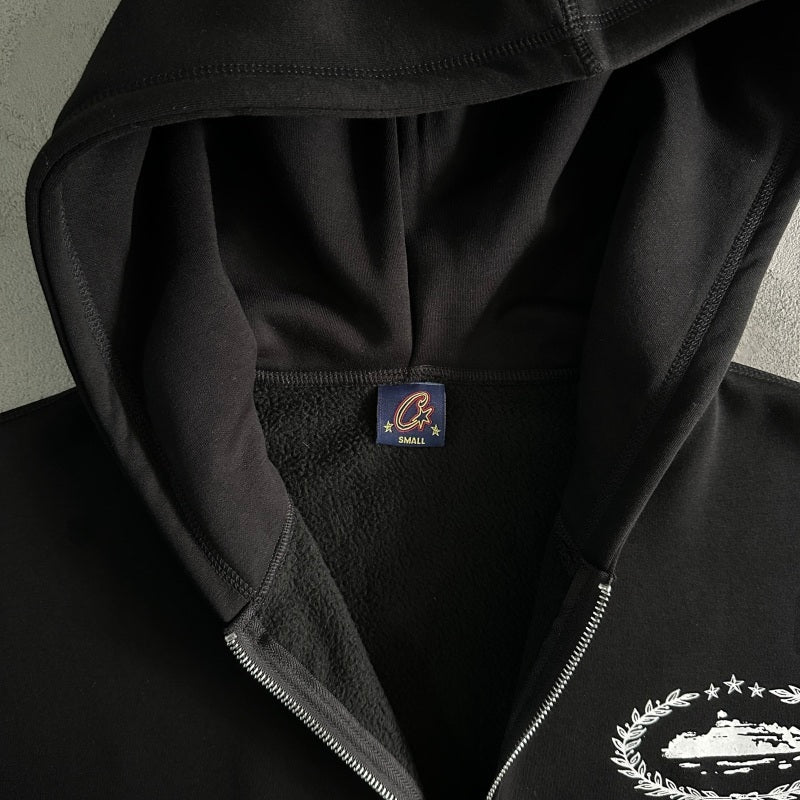 Superior Royale Zip Hoodie/Pants [BLACK] - Corteiz.RTW