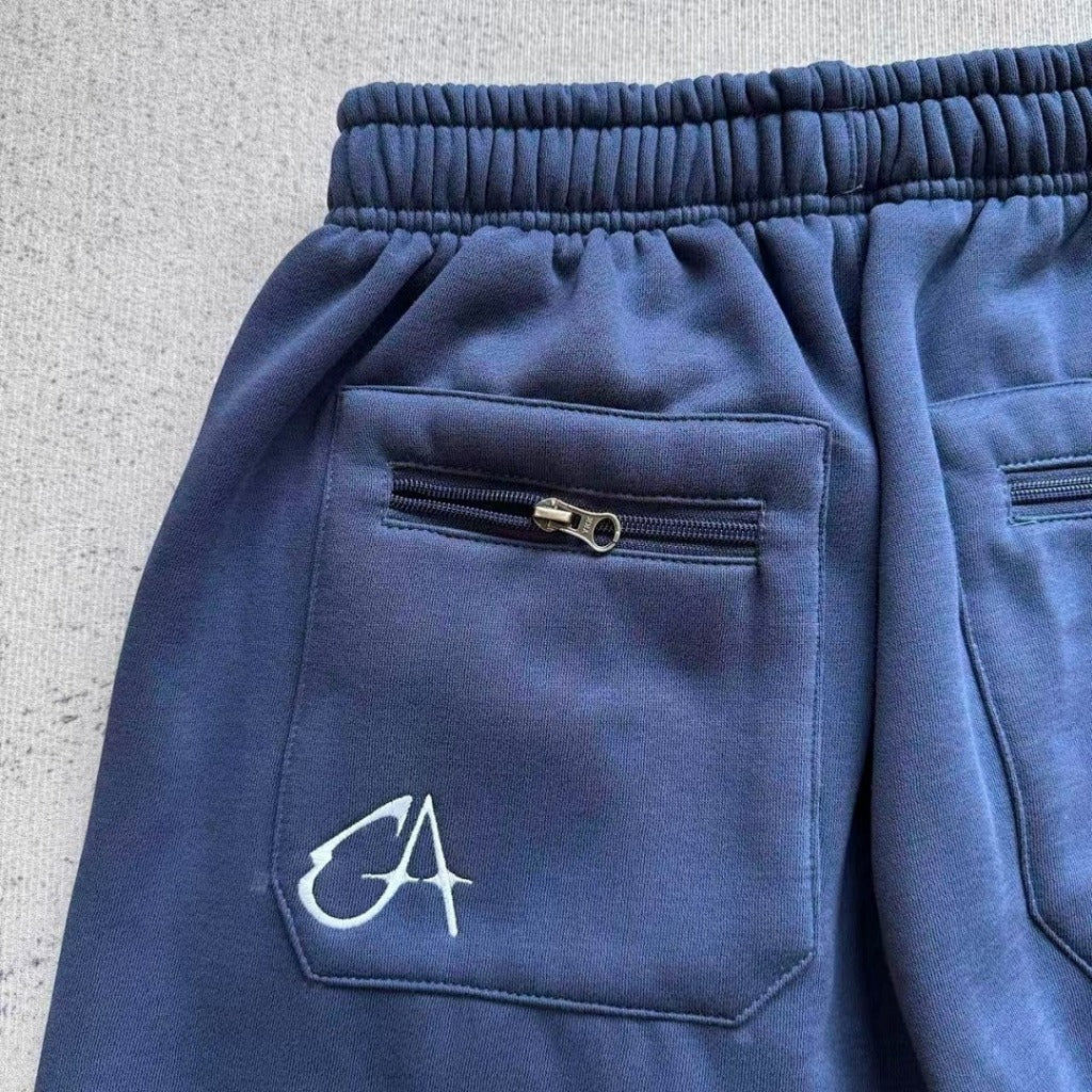 Garms Affiliated  - SIGNATURE ZIP-UP HOODIE / SWEATPANTS / TRACKSUIT - NAVY