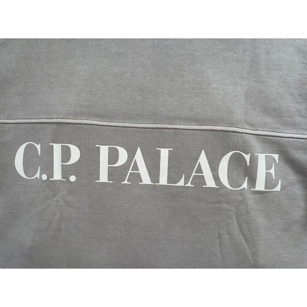 CP.C x PLC Grey Spellout Goggle Hoodie
