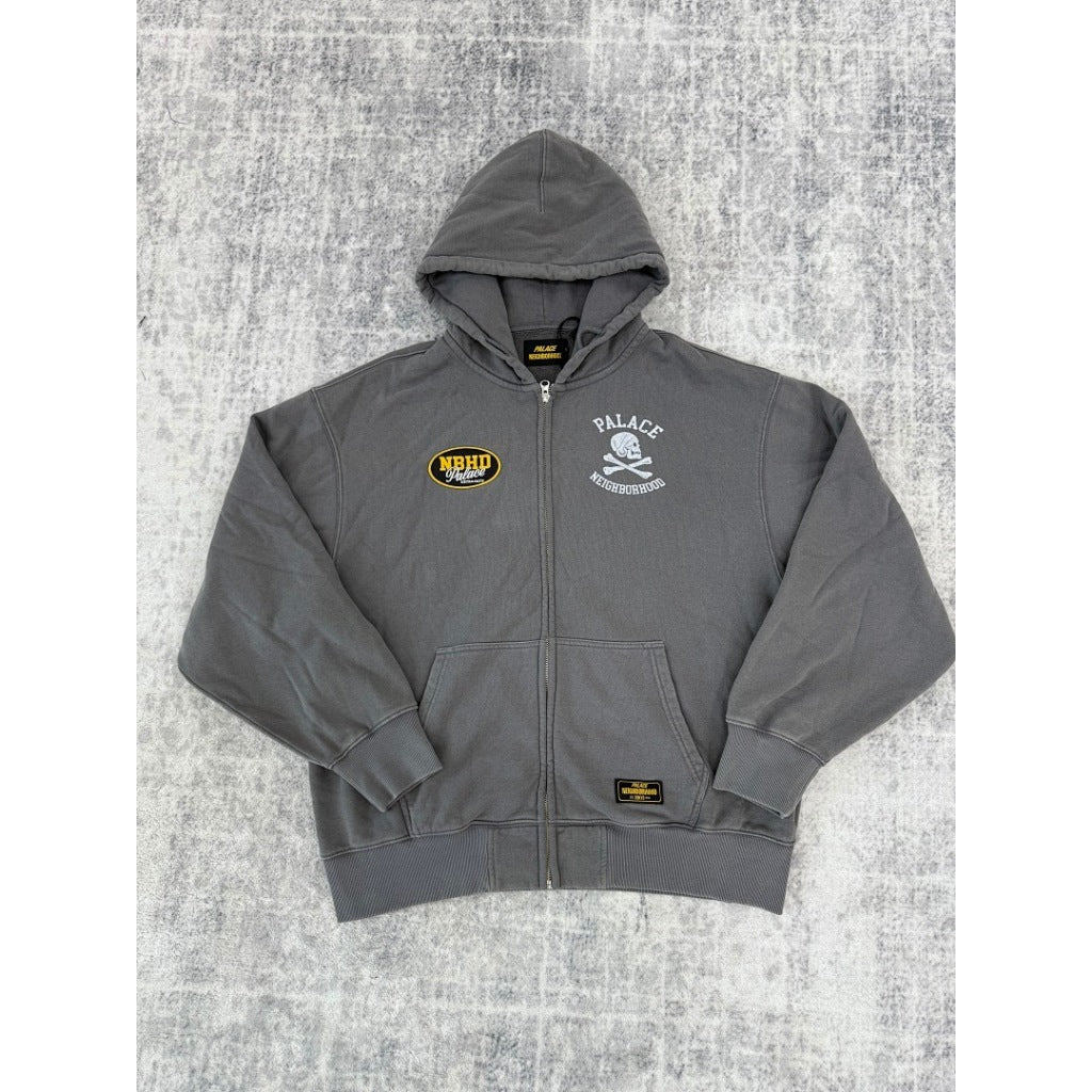 PLC x NEIGHBORHOOD Skull Zip Hoodie - charcoal (FW25)
