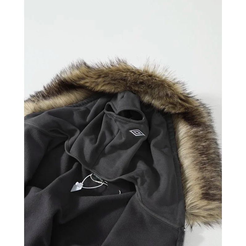 Umbro By Slam Jam - Fur Masked Hoodie Dark Grey