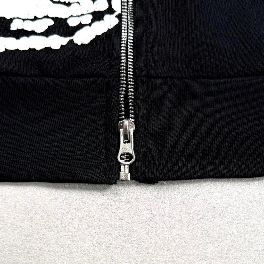Denim Tears x Corteiz - Black Cotton Wreath Zip-Up Hoodie / Pants / Set