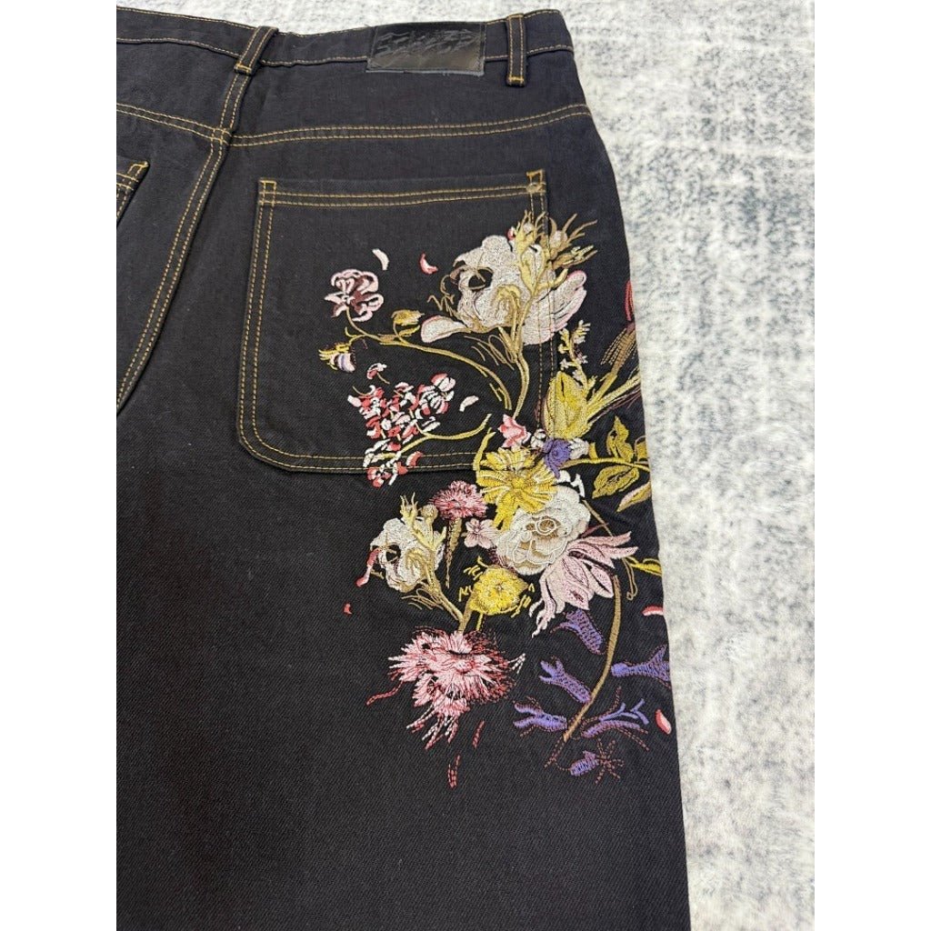 Derschutze "garden of eden" black denim jeans
