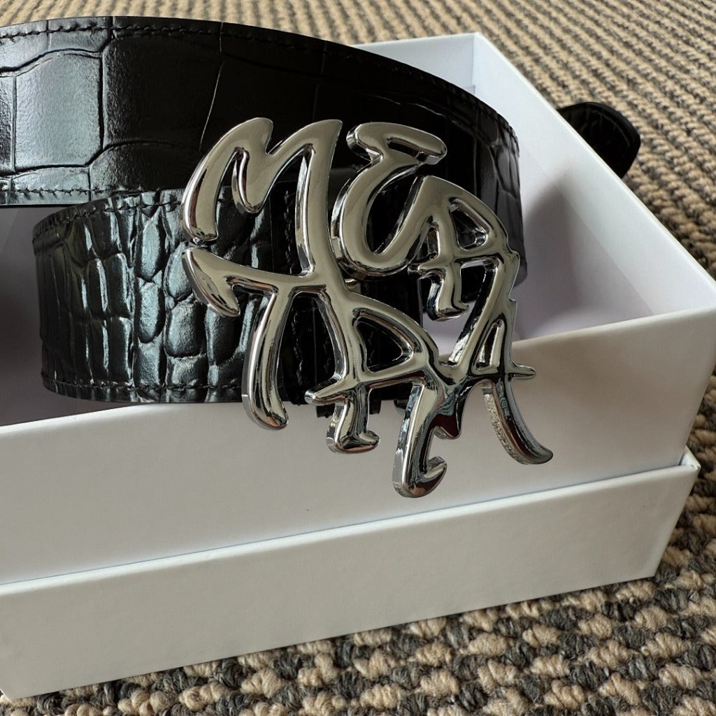 mertra - ALLIGATOR SKIN BELTS (Real Leather)