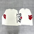 Comme Des Garcons CDG Play heart-print LS T-shirt