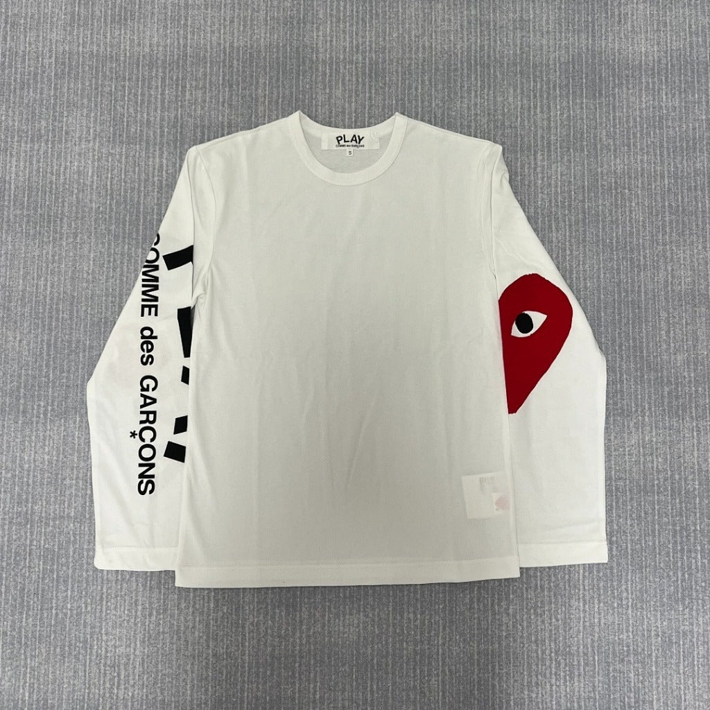 Comme Des Garcons CDG Play heart-print LS T-shirt