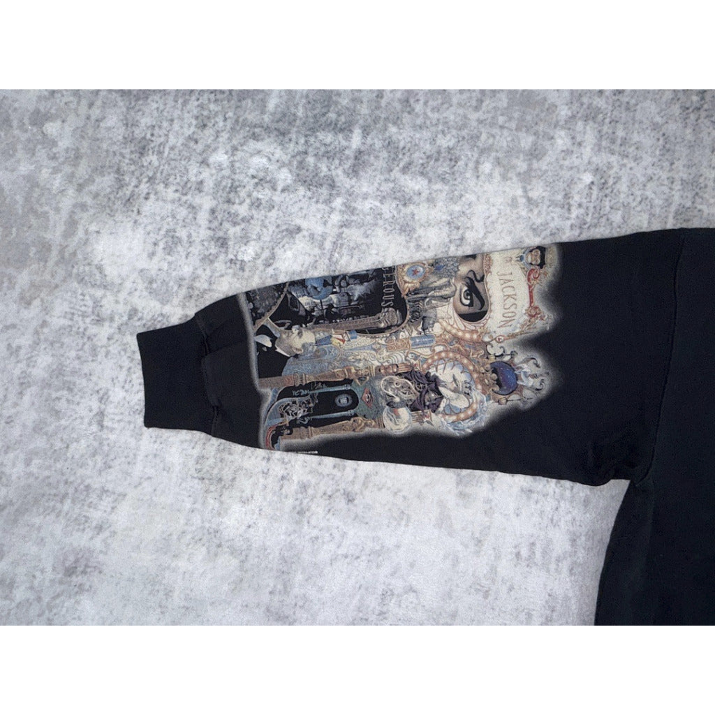 Michael Jackson® Dangerous Zip Up Hooded Sweatshirt - Black - Supreme