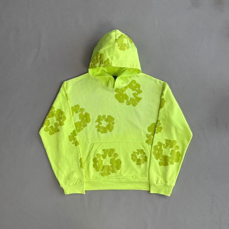 Denim Tears - Mono Cotton Wreath Hoodie [Neon Green]