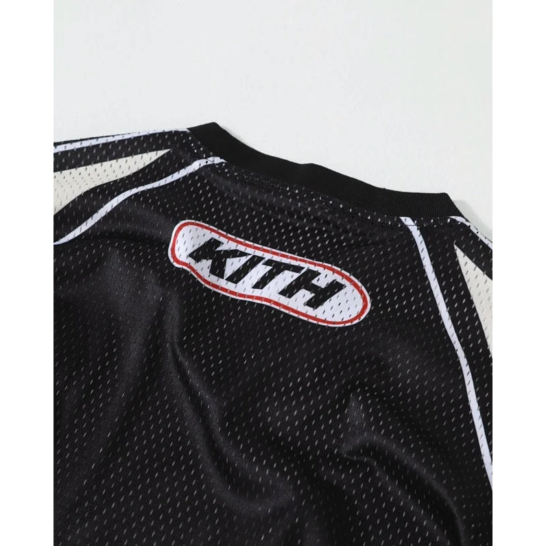 Kith Moto Mesh Long Sleeve Donovan Tee - Black