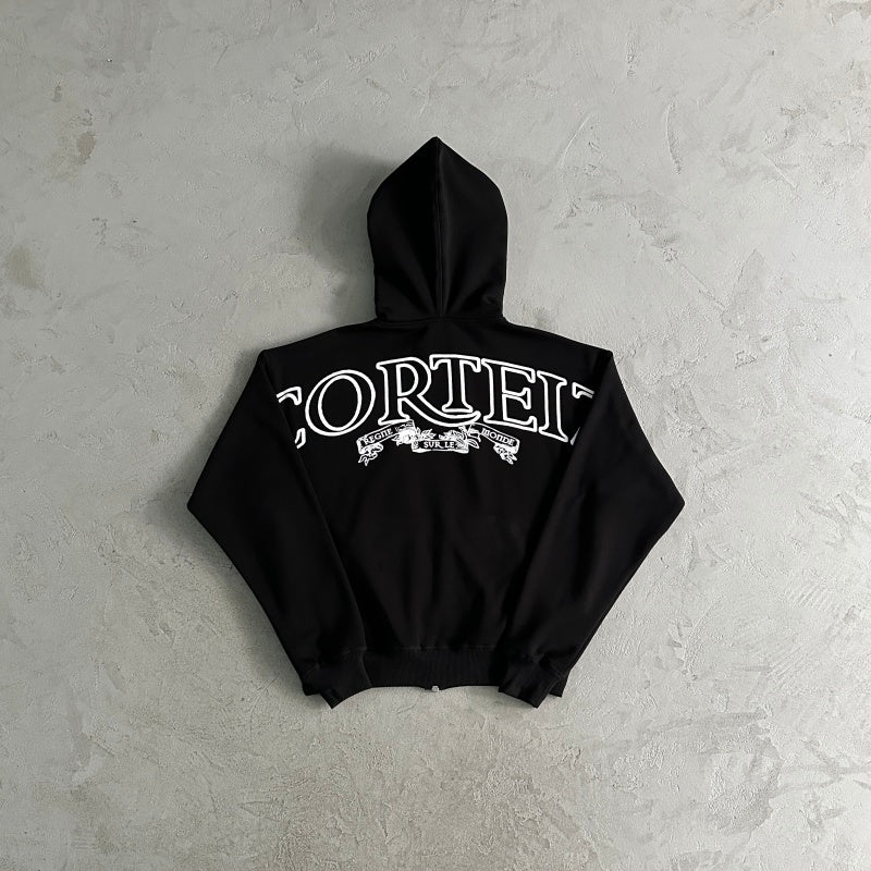 Superior Royale Zip Hoodie/Pants [BLACK] - Corteiz.RTW