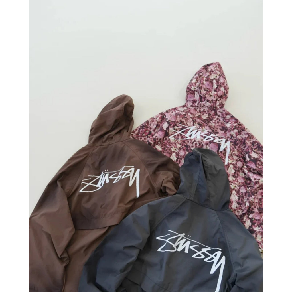 Stussy Beach Shell Wave Dye Jacket [Floral Nylon/Black/Brown]
