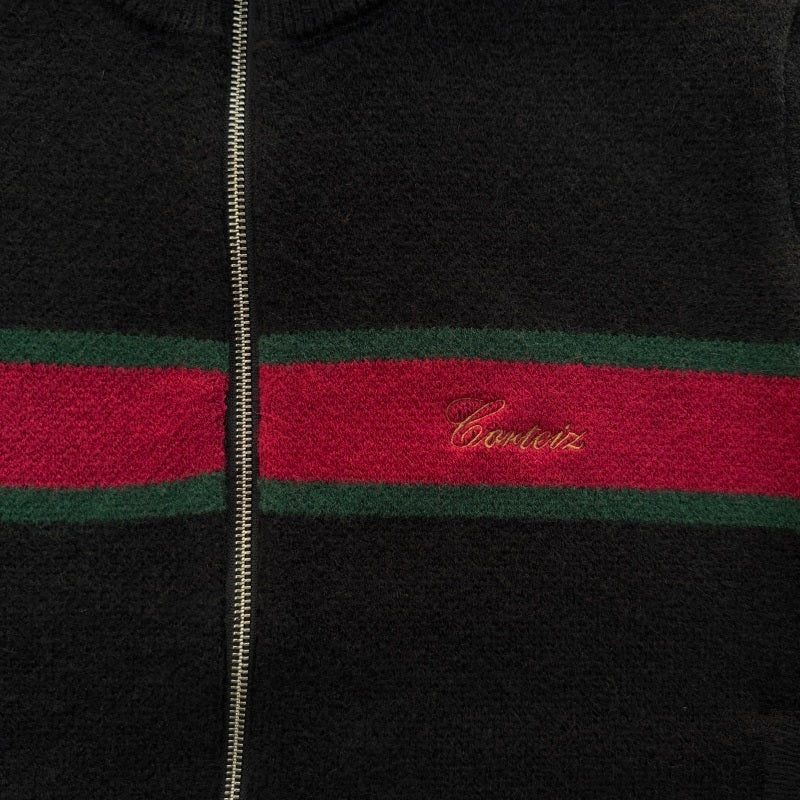 Lux Knit Zip Up - Corteiz [Black]