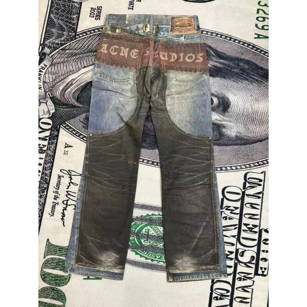 Acne Studios 2010M Heart Buckle Belt Jeans [3D Trompe L'oeil]
