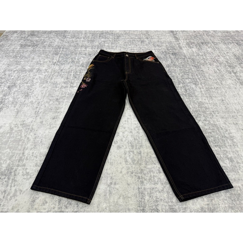 Derschutze "garden of eden" black denim jeans