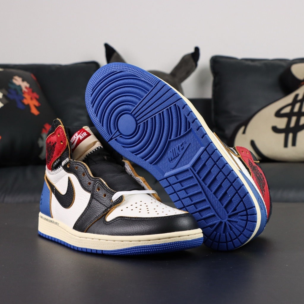 Fragment x Air Jordan 1 Retro High OG SP x Union LA Varsity Red Sport Royal