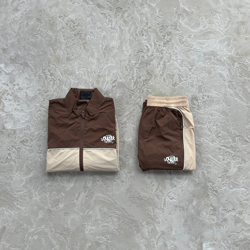 Syna World ‘Syna Logo’ Shell Tracksuit - Brown/Beige