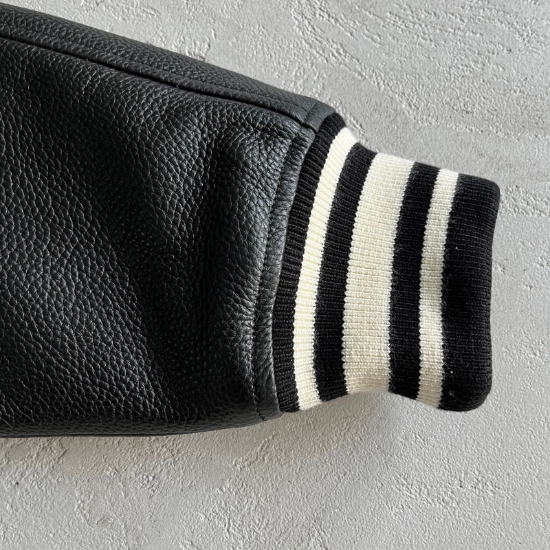Corteiz Leather Jacket Black (100% Real Leather) - FW23