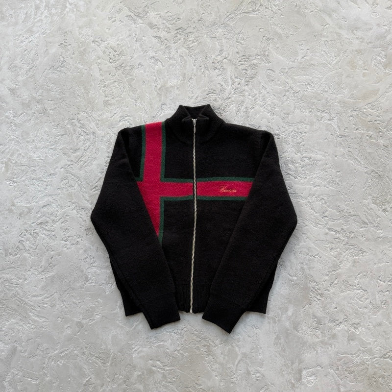 Lux Knit Zip Up - Corteiz [Black]
