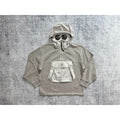CP.C x PLC Grey Spellout Goggle Hoodie