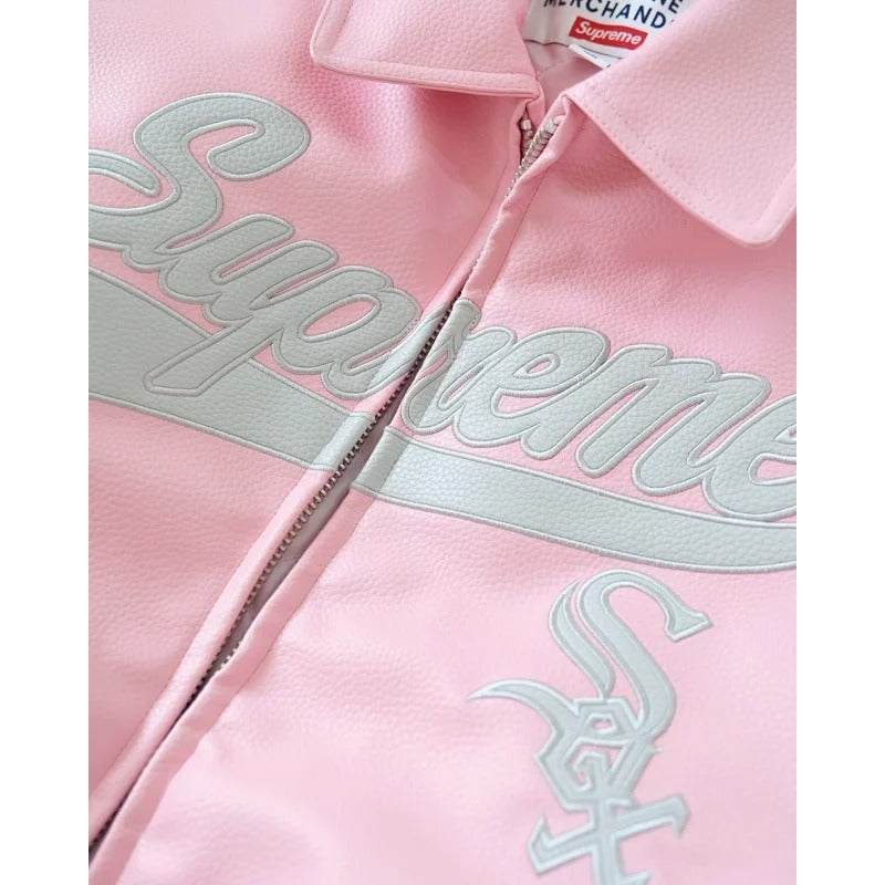 Supreme x chicago White Sox Leather Varsity Jacket