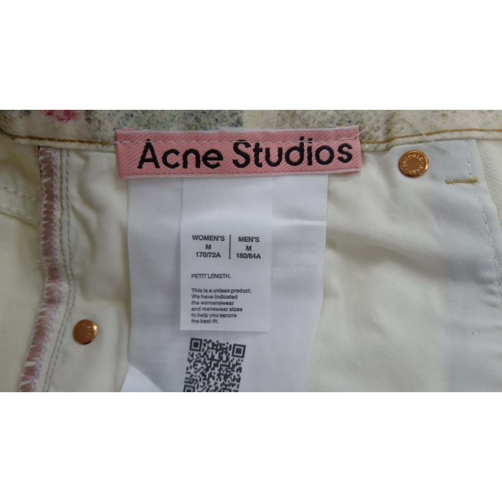 ACN STD 'Lace chains' 1981 Dusty Blue Jeans (Baggy Fit - 3D Print Trompe L'oeil Optical Illusion)
