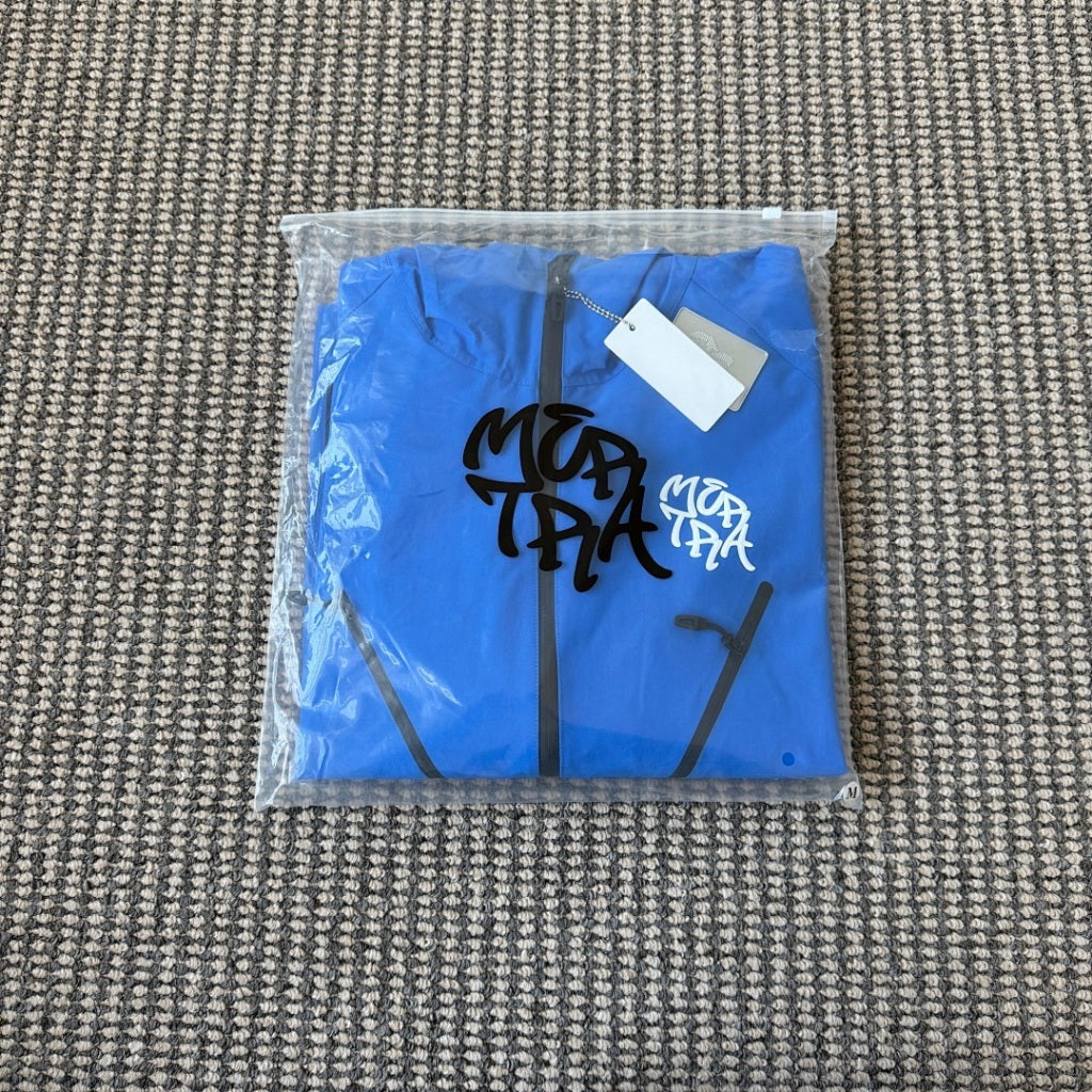 mertra - Monogram Shell Jacket (Blue) - Water sensitive monogram pattern effect