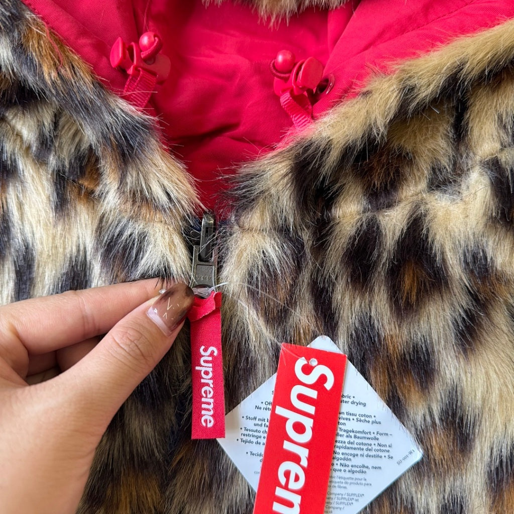 Supreme Faux Fur Reversible Hooded Track Jacket