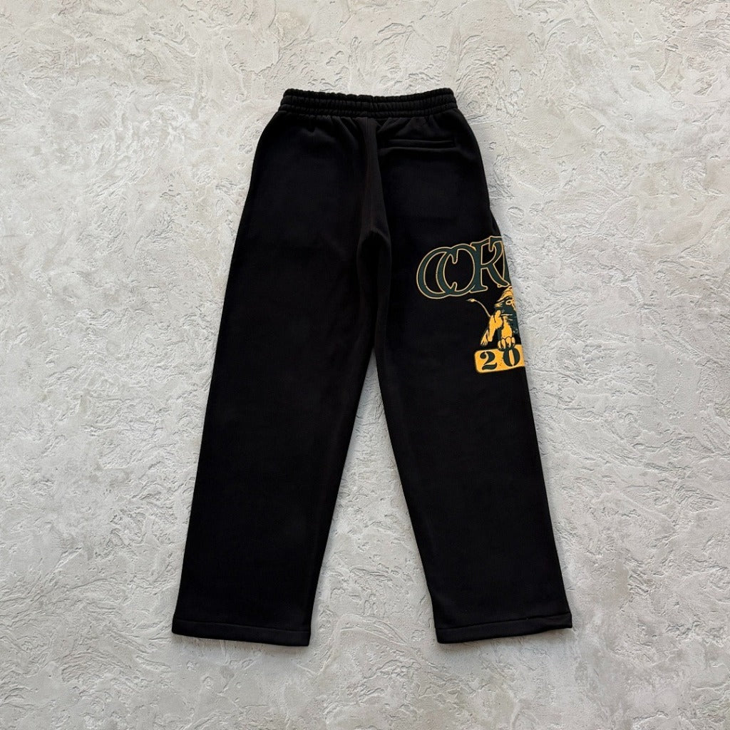 Lion Varsity Zip Hoodie / Pants / Set 'Black - Corteiz