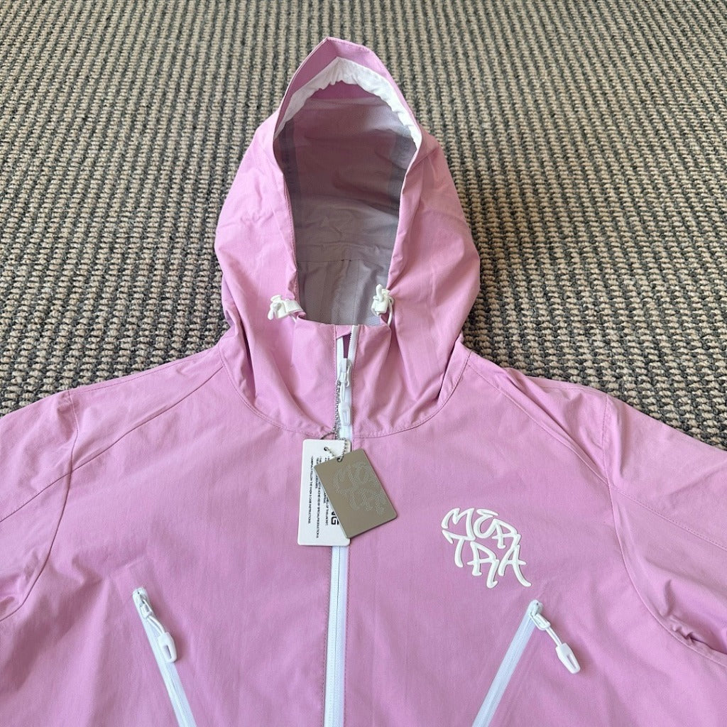 mertra - Monogram Shell Jacket (Pink) - Water sensitive monogram pattern effect