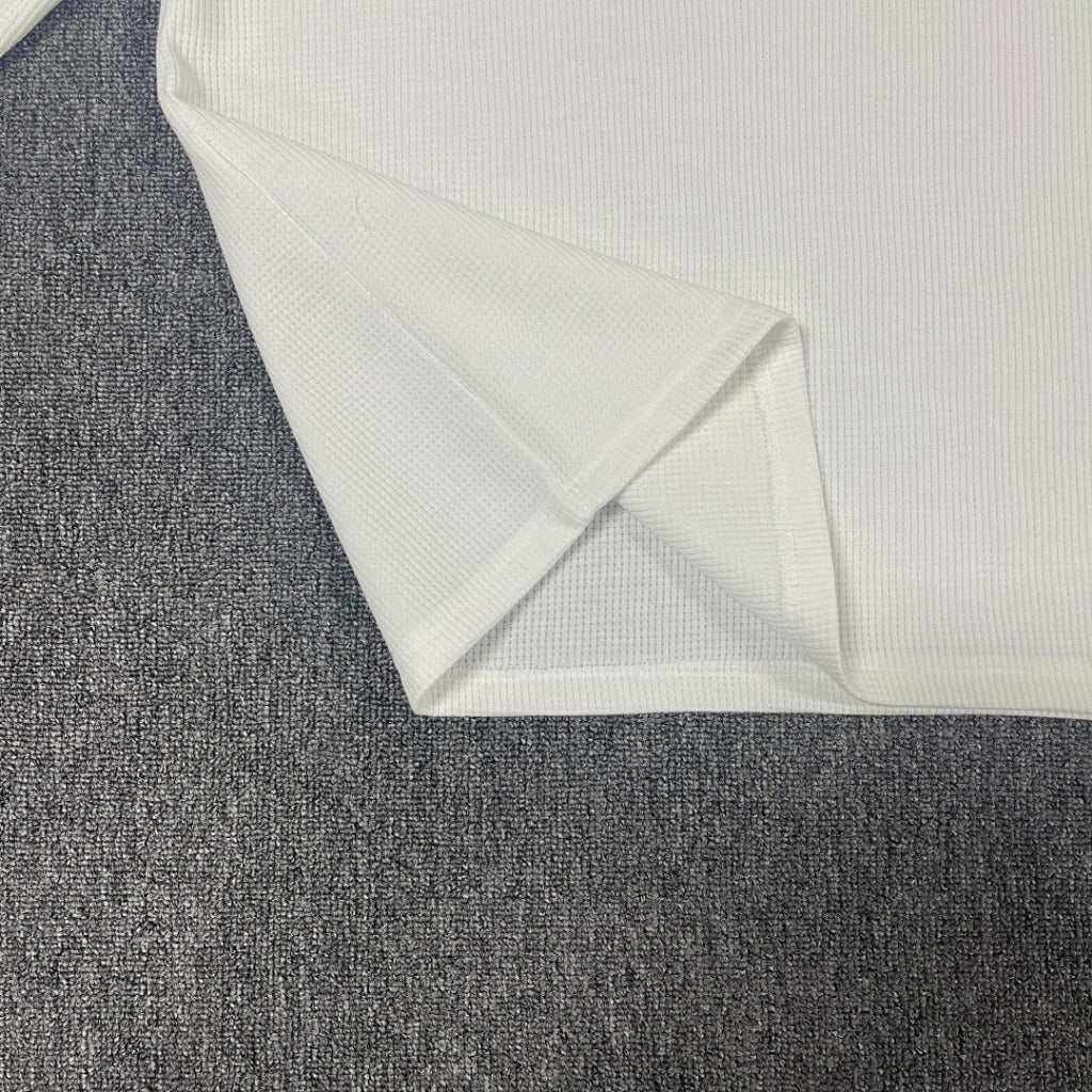 SYNAWORLD LS WAFFLE TEE - OFF WHITE