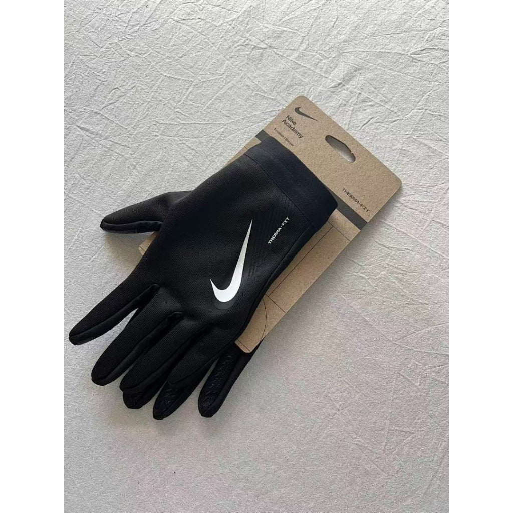 ThermaFit Football Gloves - NK - White/Black Stripes