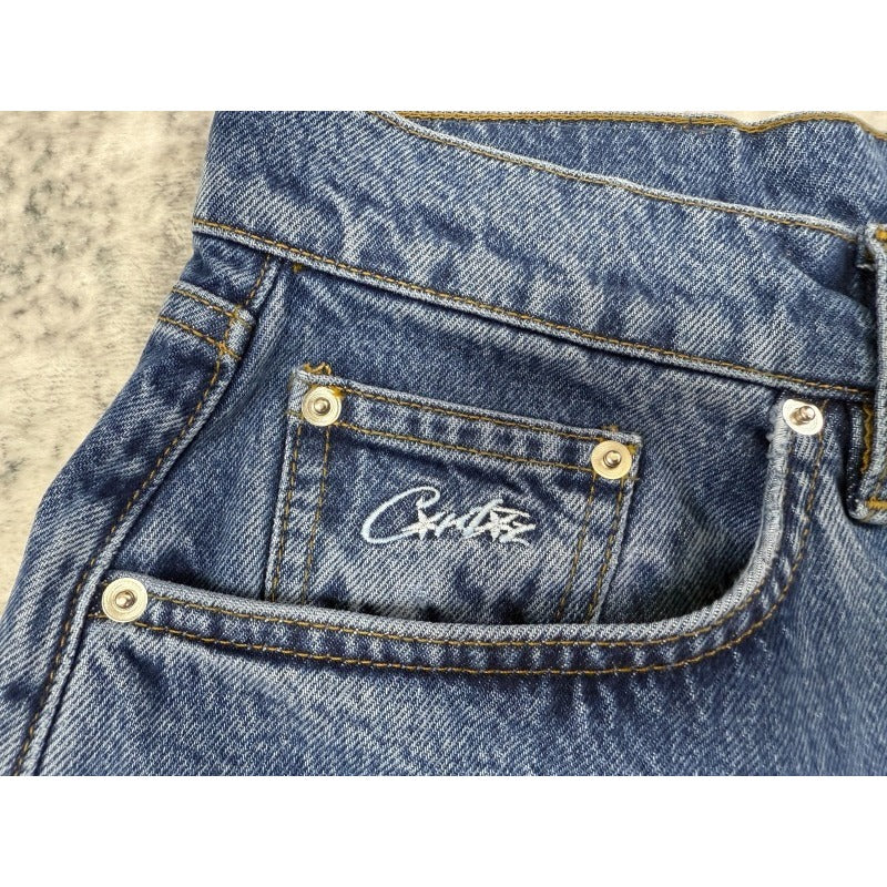 Royale Lazer Denim Short Washed Blue - Corteiz