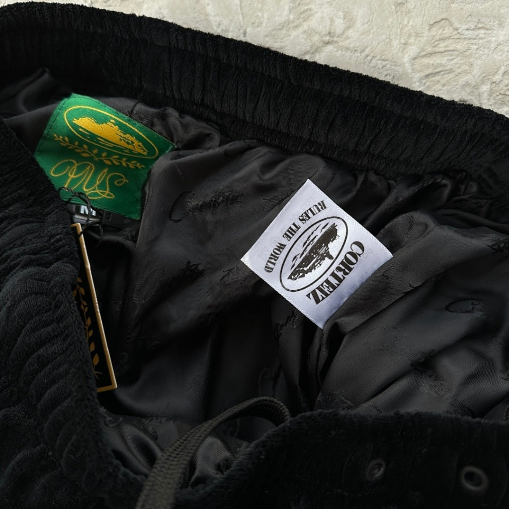 VVS Velour Set/Jacket/Pants - Corteiz [TRIPLE BLACK]