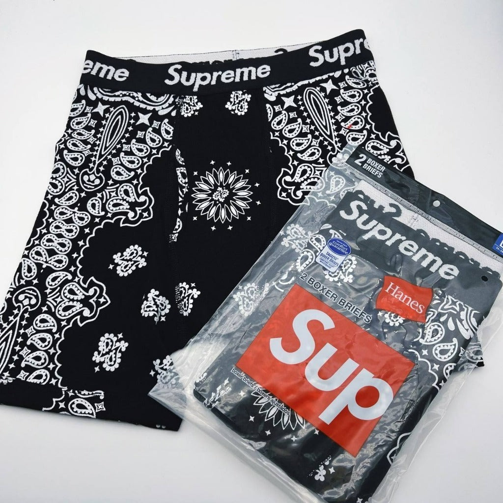 Supreme HANES BOXER BRIEFS - 2 PACKS (All Colors)