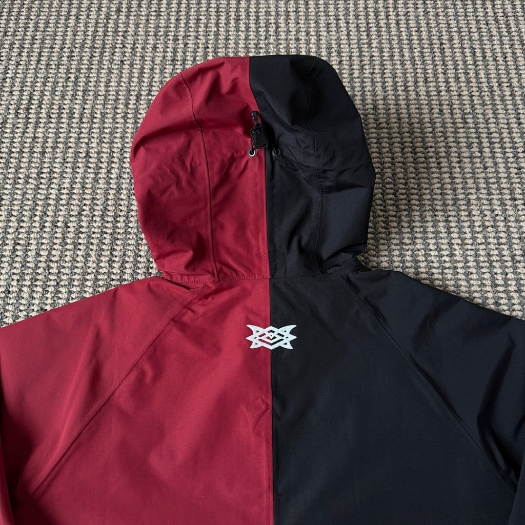 MERTRA x Umbro Water Reactive Shell Jacket - BLACK & RED/ WHITE & GREY