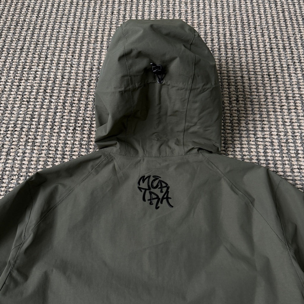 mertra -  Monogram Shell Jacket (Brown) - Water Reactive Monogram Pattern Effect