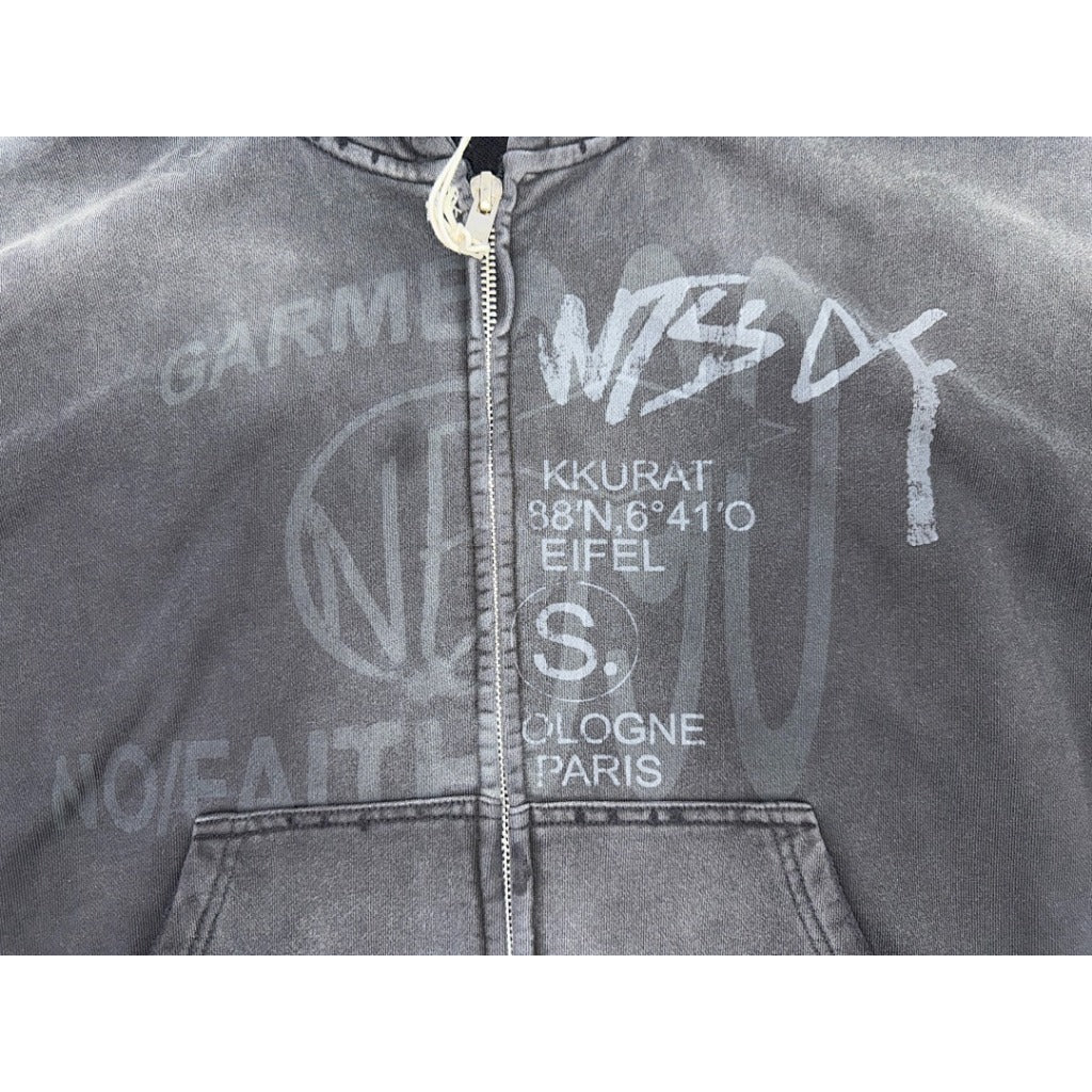NO/FAITH STUDIOS - SPLIT ZIP JACKET USED BLACK