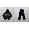 Arch Shield Zip Hoodie/ Sweatpants/ Set 'Black' - Corteiz