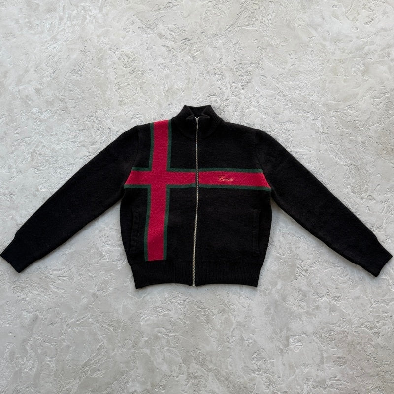 Lux Knit Zip Up - Corteiz [Black]