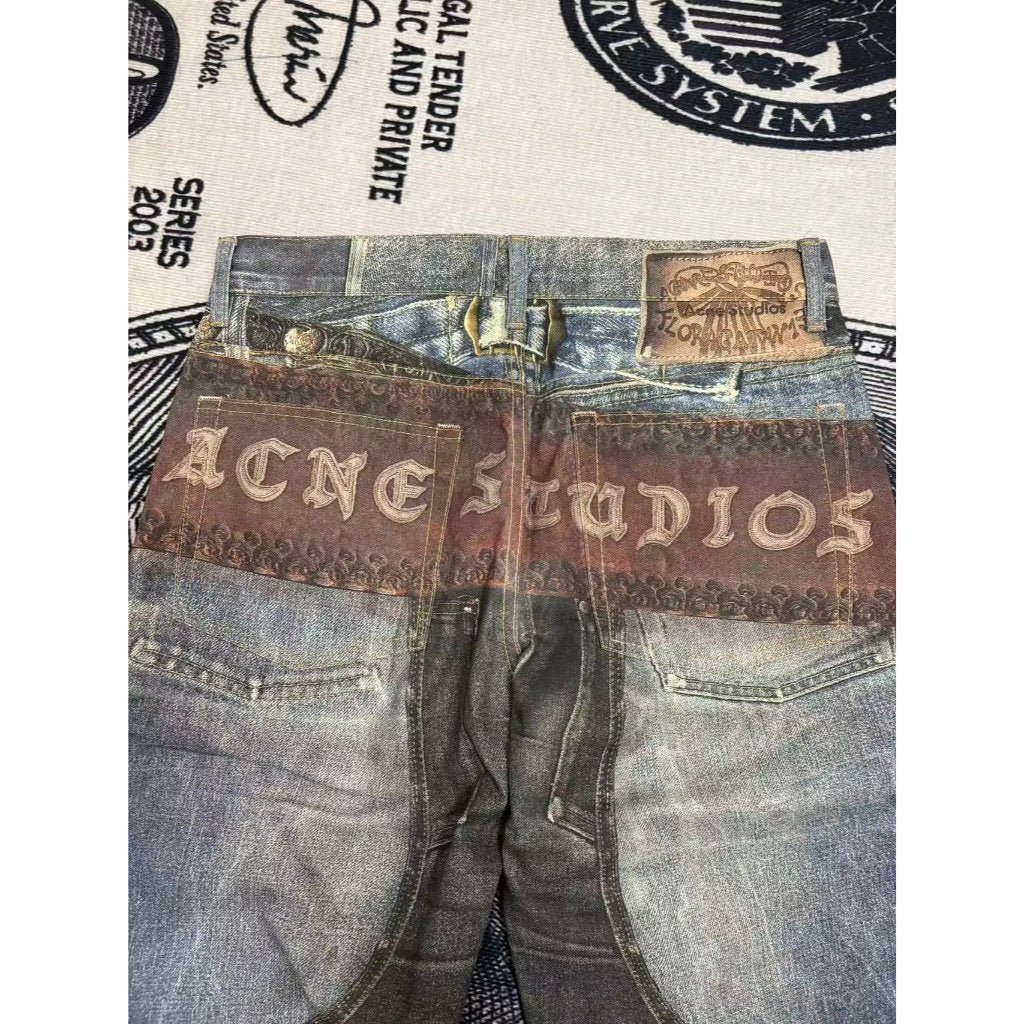 Acne Studios 2010M Heart Buckle Belt Jeans [3D Trompe L'oeil]