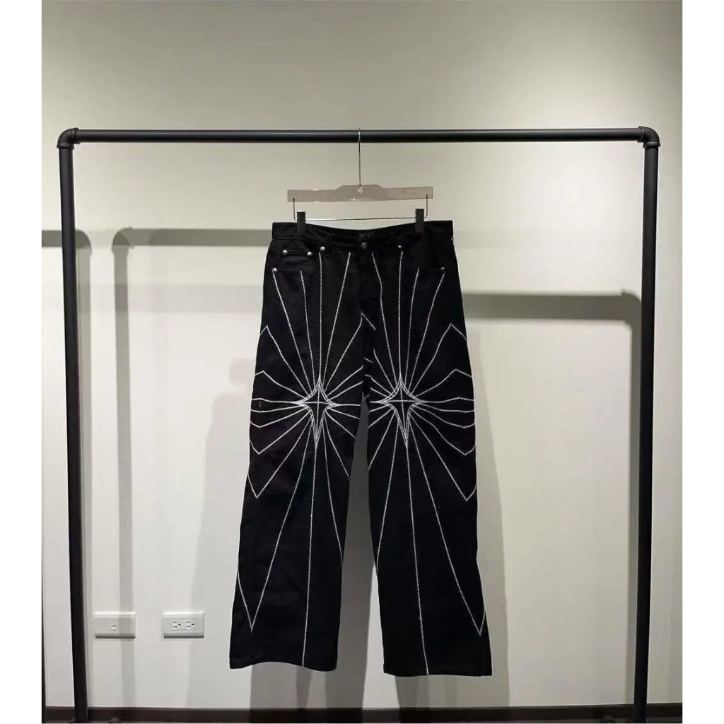 THUG CLUB - chain Stitch Denim Pants