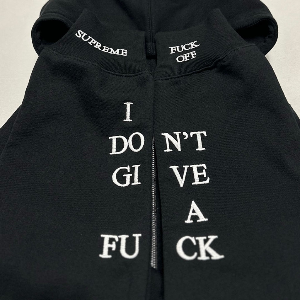 Supreme IDGAF Zip Up Hooded Sweatshirt FW25 [Black/Blue/Grey/Pink]