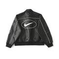 Supreme x Nike Leather Varsity Jacket Black