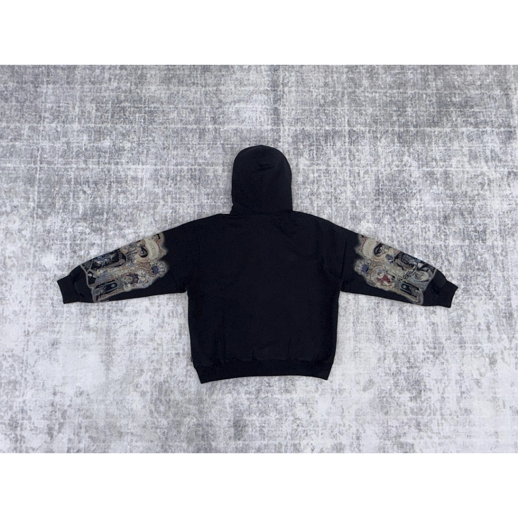 Michael Jackson® Dangerous Zip Up Hooded Sweatshirt - Black - Supreme