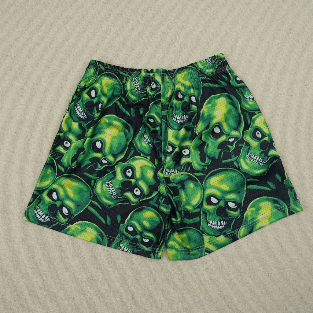 Bravest Studios Skull Mesh Shorts - Blue/Purple/Green/Red