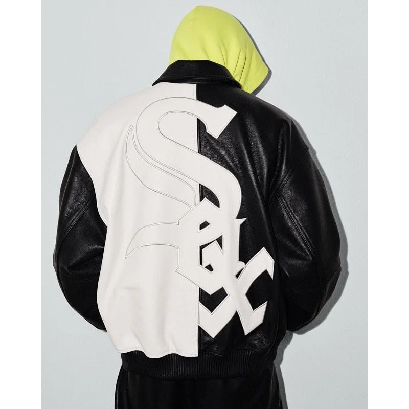 Supreme x chicago White Sox Leather Varsity Jacket
