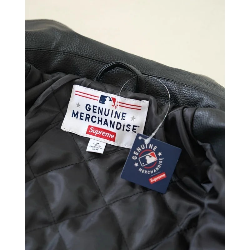 Supreme x chicago White Sox Leather Varsity Jacket